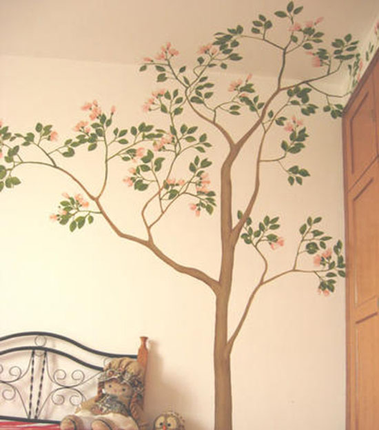 个性墙面随心涂鸦 9款手绘背景墙 环保时尚